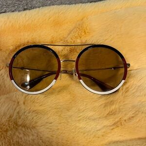 Gucci red white and blue sunglasses